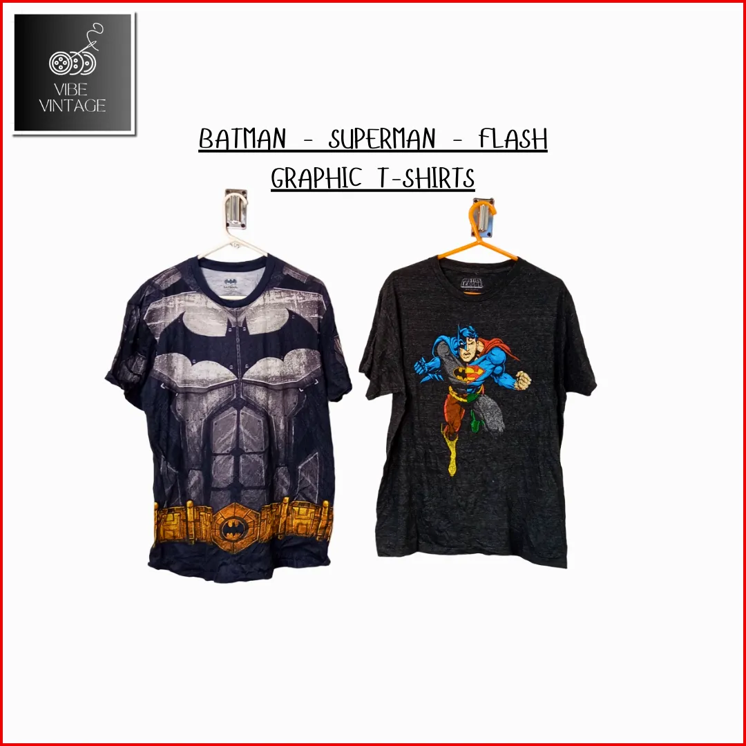 BATMAN - SUPERMAN - FLASH GRAPHIC TSHIRTS- 33 PCS