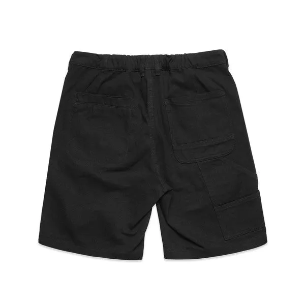 Black Sheep Canvas Carpenter Shorts - Black