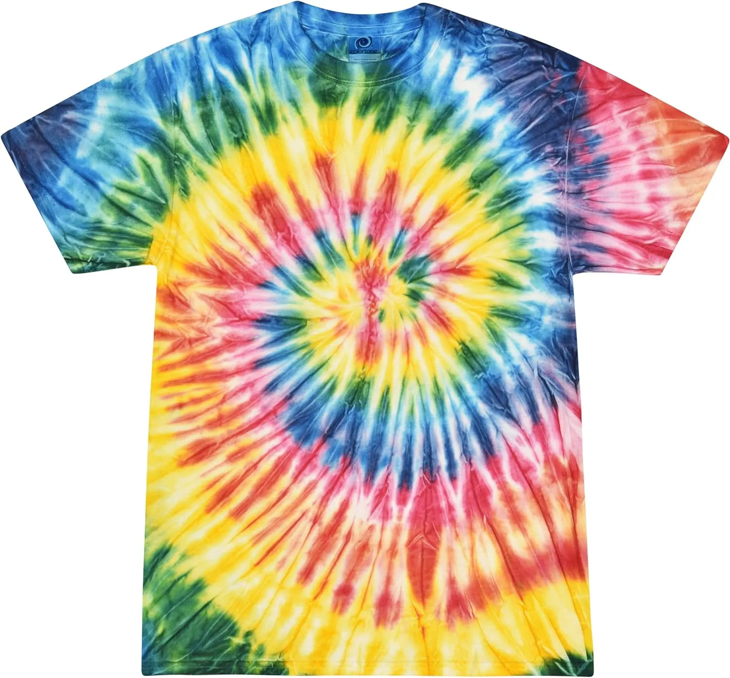Colortone Short Sleeve Spider Tie Dye T-Shirts for Boys and Girls - Tie Dye T Shirts for Little Kids & Big Kids