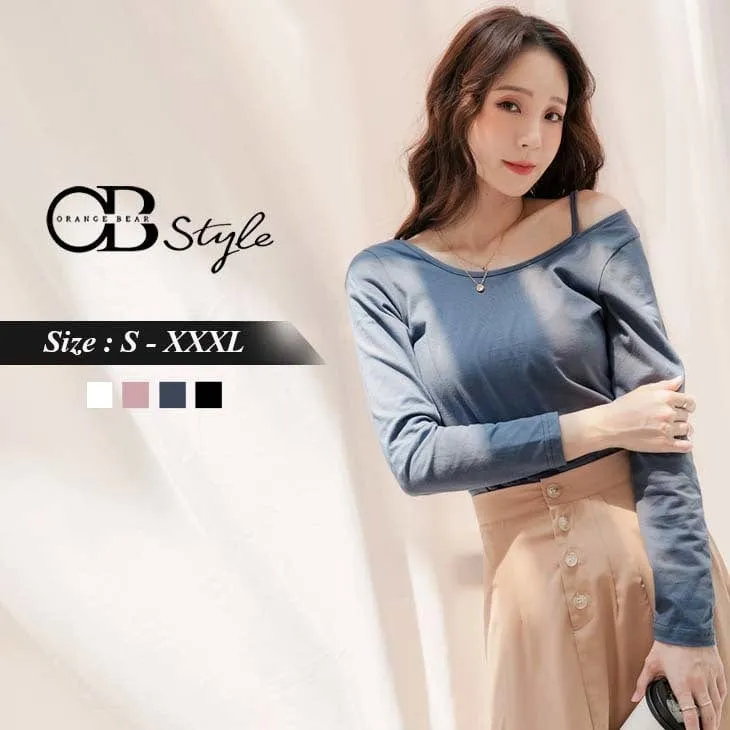 COTTON LONG SLEEVE CROP TOPS