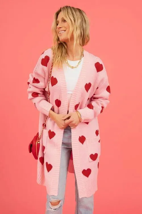 Cozy Open-Front Cardigan: Cute Patterns for Fashionable Women