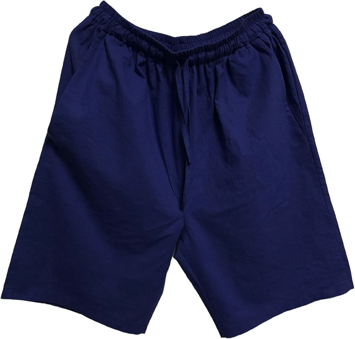 CRNTCEM Mens Drawstring Linen Shorts Stretchy Outdoor Summer Beach Yoga Shorts Lightweight Casual Hiking Walking Chino Shorts