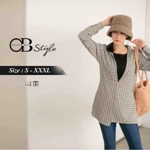LONGLINE CHECKED FAKE TWO TOP