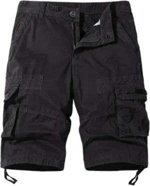 Mens Summer Cargo Shorts Loose Fit Lightweight Outdoor Work Shorts with Multi Pockets Classic Premium Twill Hiking Shorts