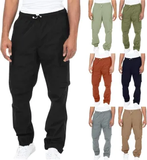 Mens Workout Cargo Sweatpants Waist Trousers Streetwear Work Pant Athletic Sweatpants with Pockets Men Joggers Pants