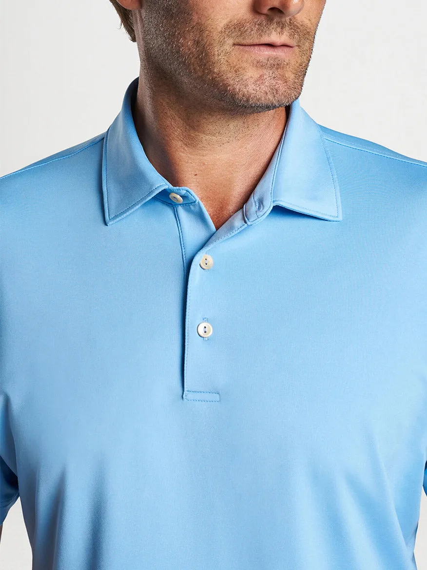 Peter Millar Solid Performance Jersey Polo in Cottage Blue [Sean Self Collar]