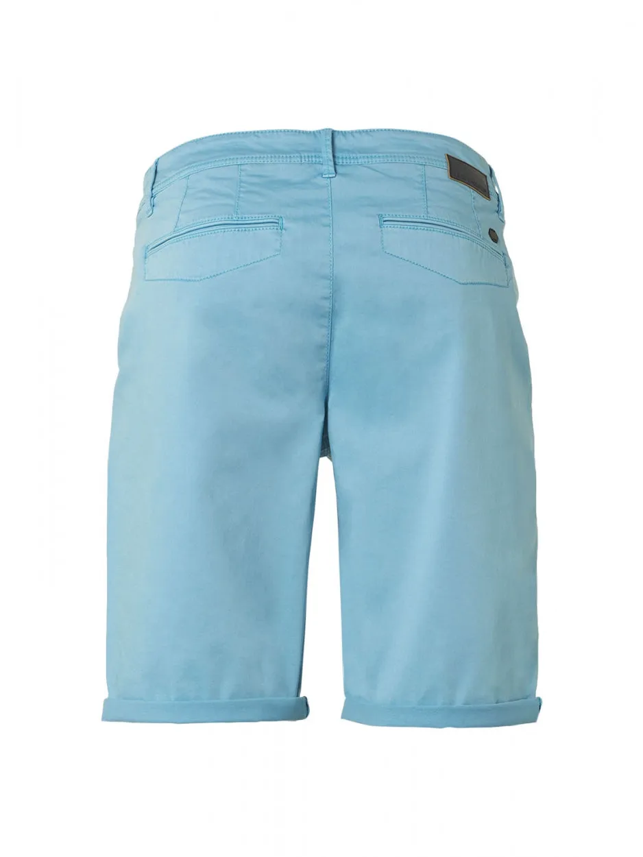 Short Chino Garment Dyed Twill Stretch | Light Aqua