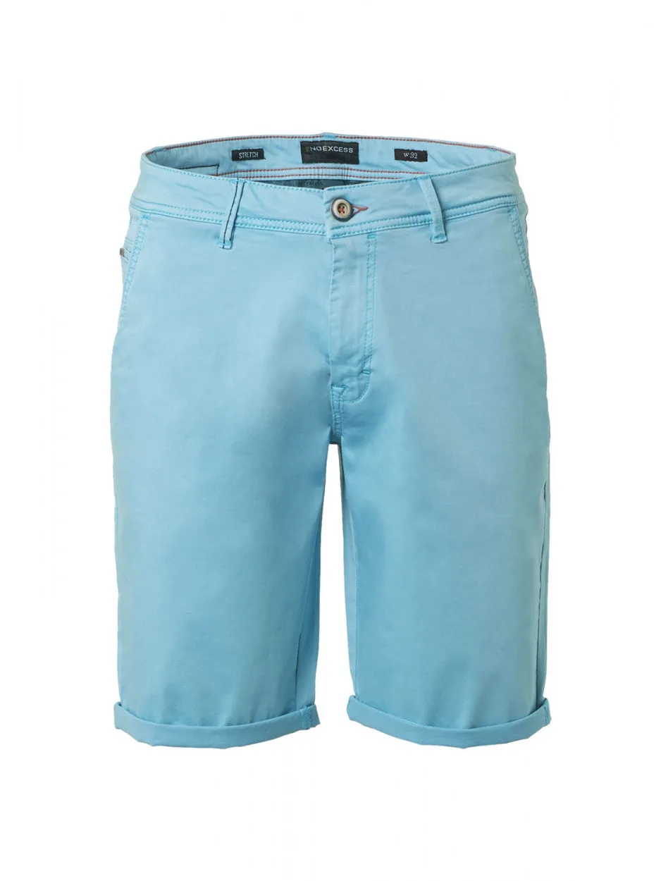 Short Chino Garment Dyed Twill Stretch | Light Aqua