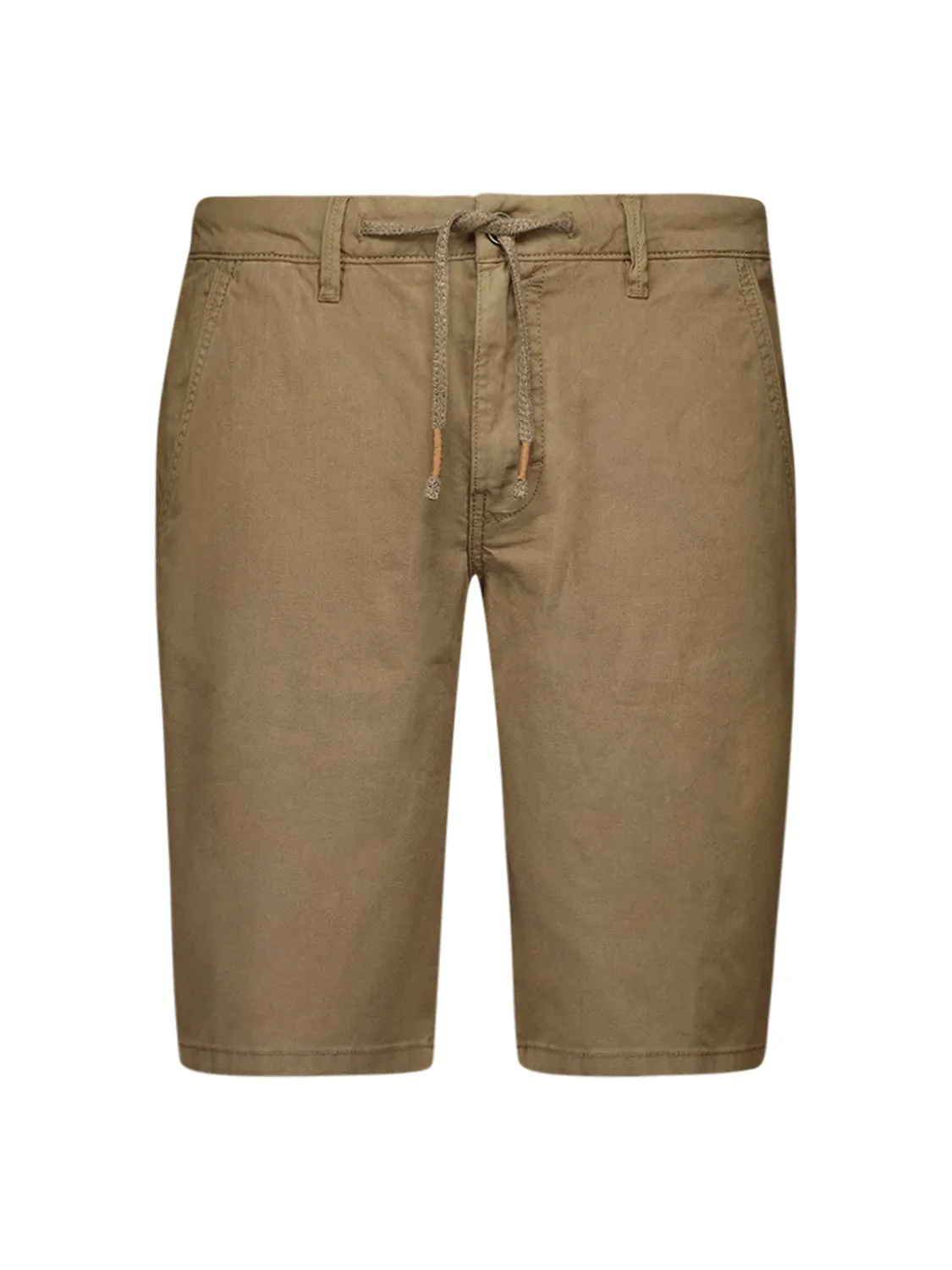 Short With Linen Garment Dyed | Almond
