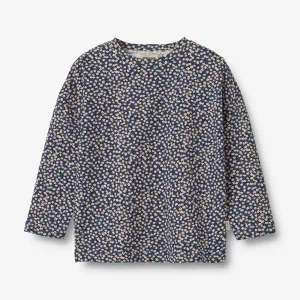T-Shirt L/S Thilda - blue flowers