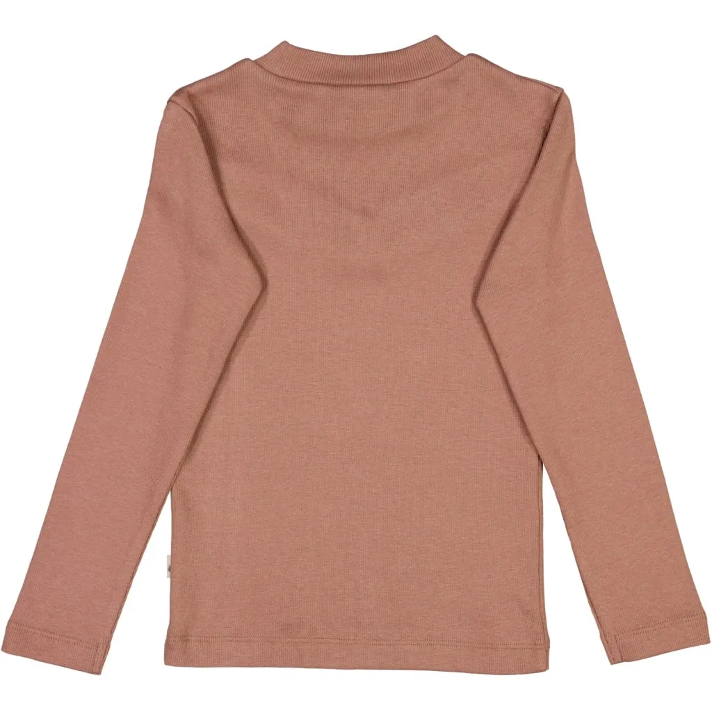T-Shirt Rib Ruffle - vintage rose