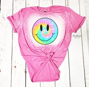 Tie Dye Retro Happy Face Shirt
