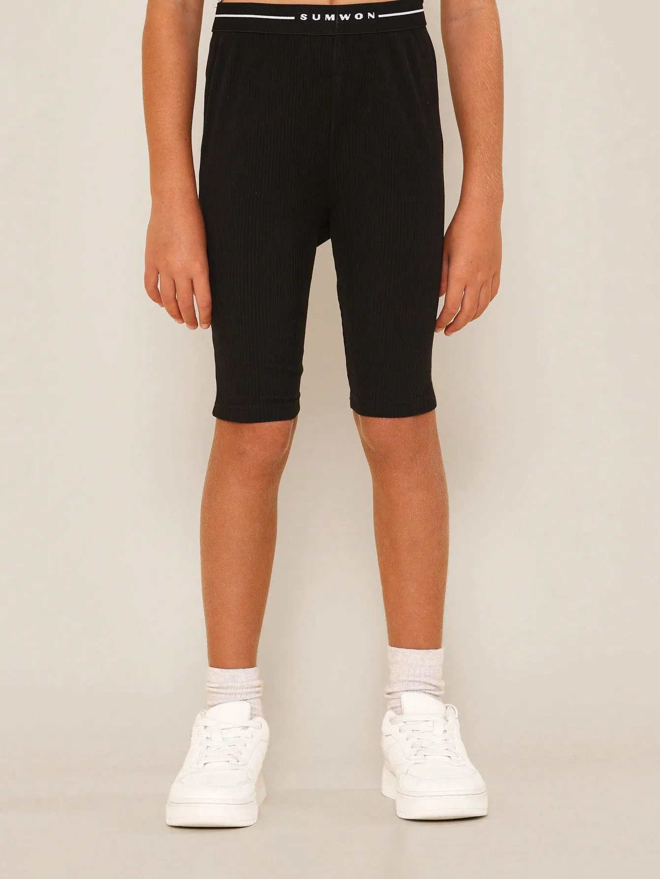Tween Girls Cropped Zip Up Hoodie With Crop Rib Tank Top And Biker Short 3 Piece Set