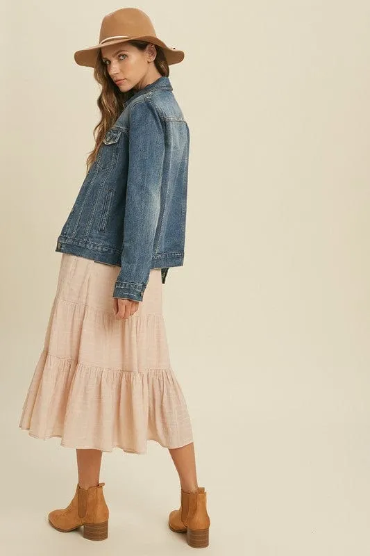 Vintage Blues Relaxed Fit Denim Jacket Medium Wash