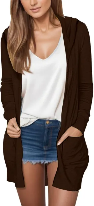 Womens Cardigans 2024 Summer Lightweight Long Sleeve with Pockets Plus Size Casual Comfy Thin Open Front Cardigan