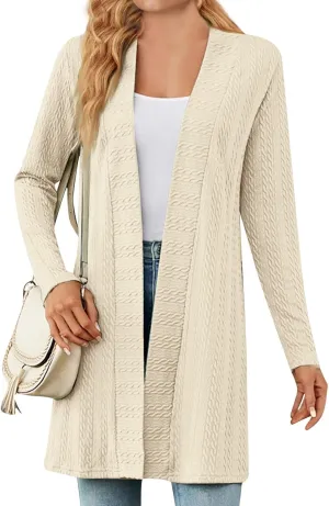 Womens Oversized Cardigans Knit Open Front Sweater Loose Outerwear Coats Fall Fashion 2024 Work Clothes for Women