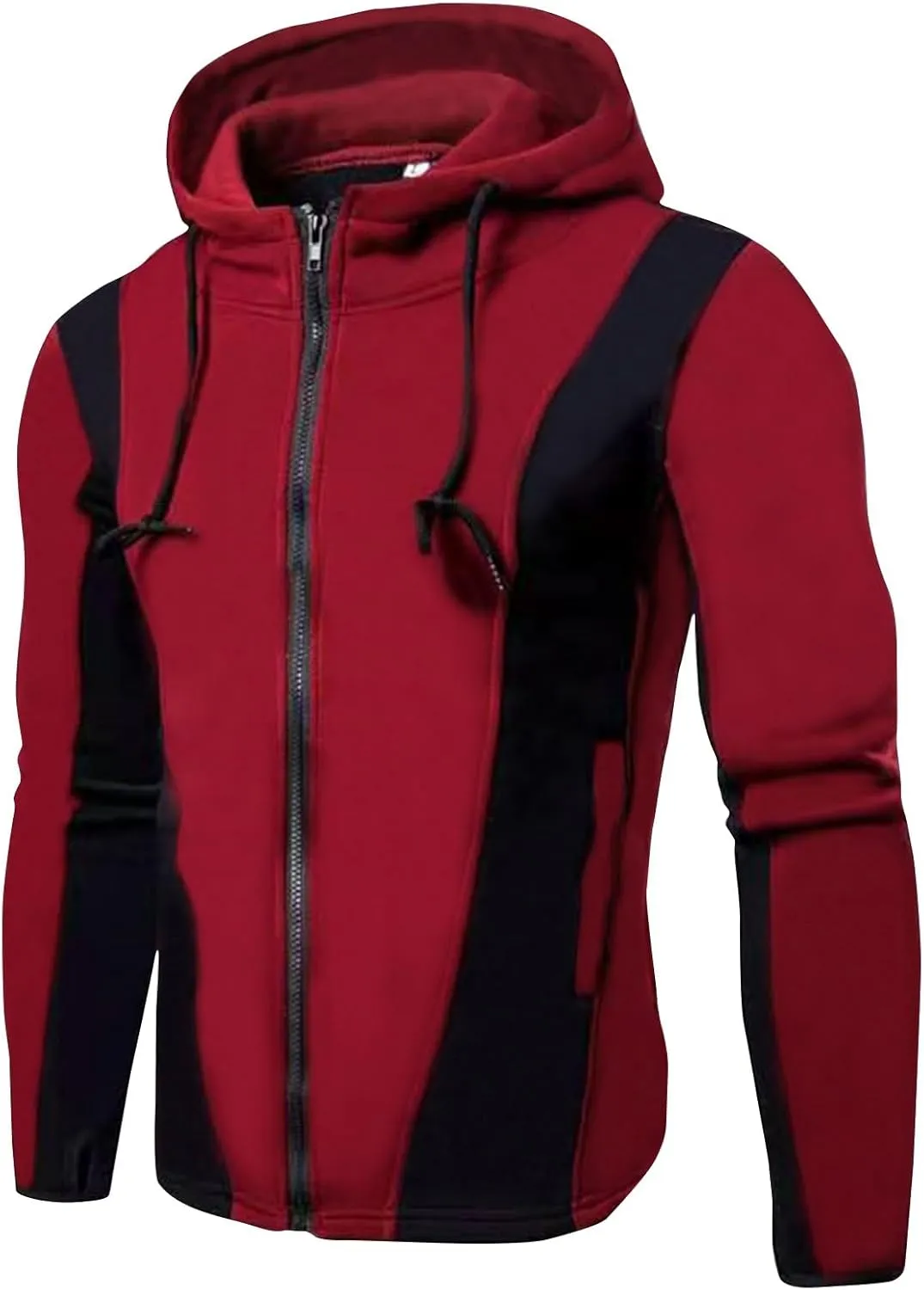 Ymosrh Men's Hoodies Zip Up Lightweight Workout Athletic Hooded Sweatshirt Jackets With Kanga Pocket Sweatshirt, S-3XL